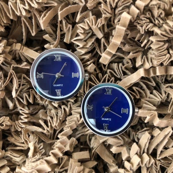 manžetové gombíky hodinky modre